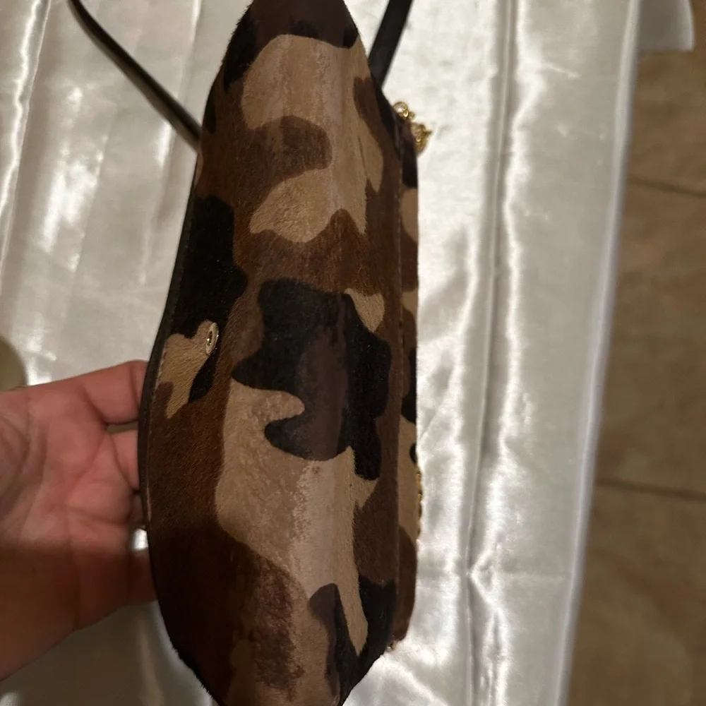 Michael Kors Brown Camouflage Crossbody Bag